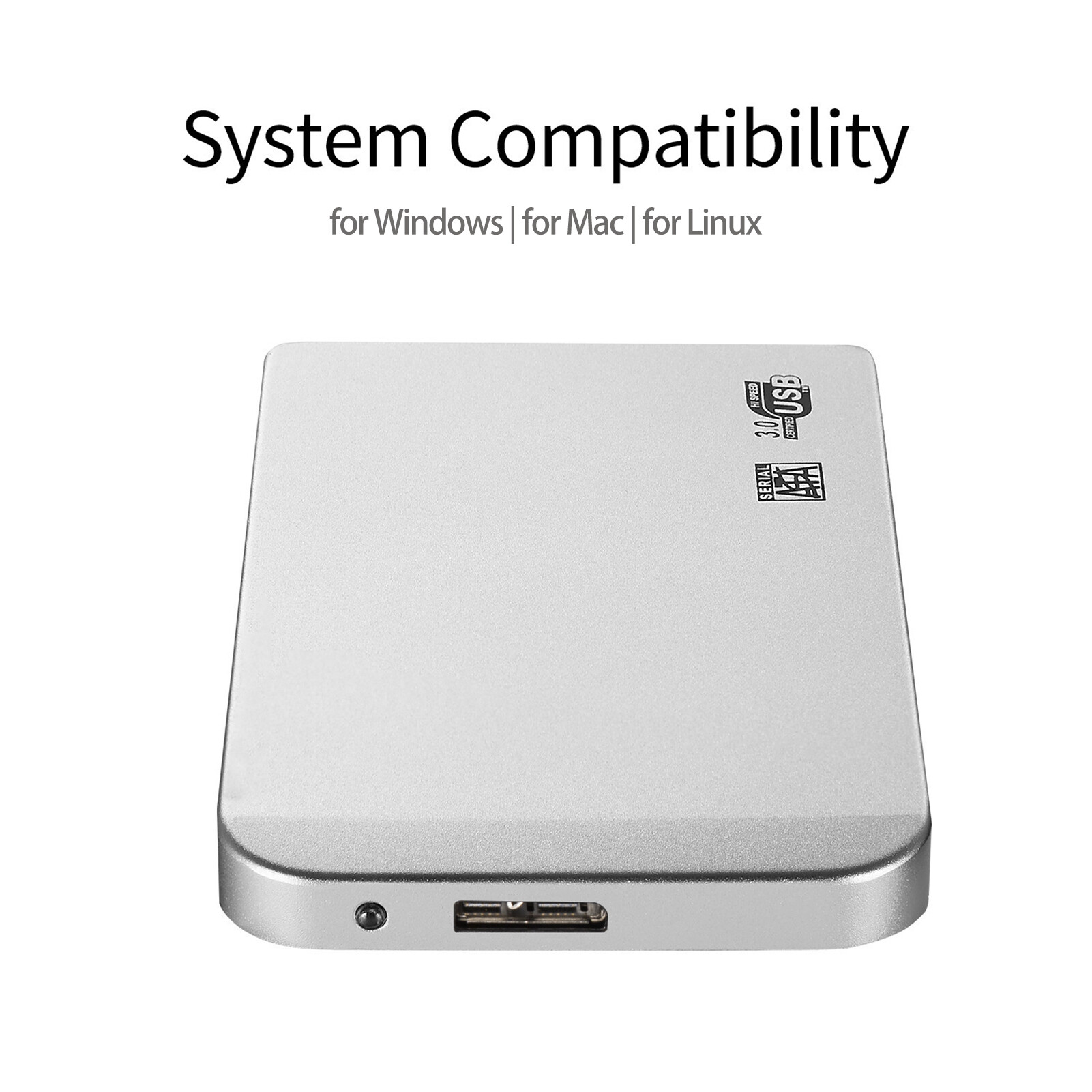 500gb/1tb/2tb/4tb/30tb external hard drive fast loading high capacity plug and play high-speed transmission low power consumption data storage 5400rpm usb3.0 mobile hard drive laptop accessories reliable external ssd