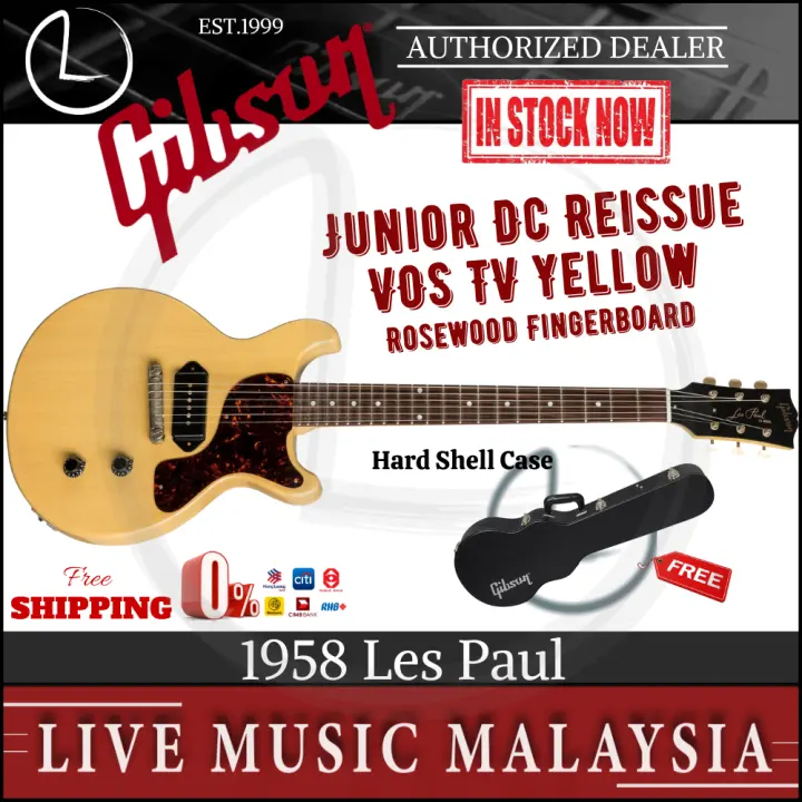 Junior Electric Guitar Case
 - Gibson 1958 Les Paul Junior Double Cut Reissue Electric Guitar With Case Vos Tv Yellow Lazada