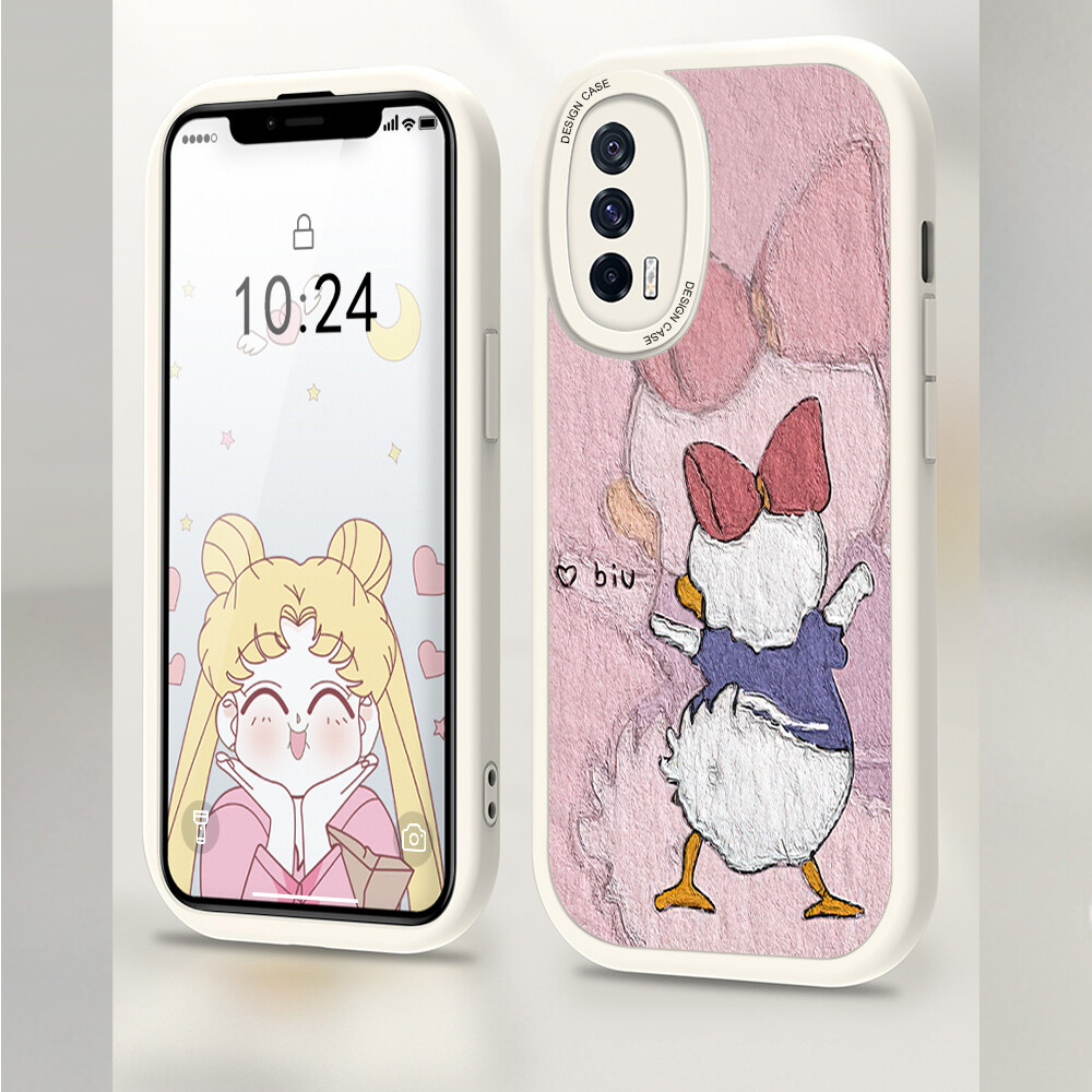 ZeroQiQi Casing Case For Redmi Note 10,Redmi Note 10 5G,Redmi Note 10 Pro,Redmi Note 10S Case Slim Cartoon Daisy Duck Leather Back Casing PU Leather Cover Phone Case