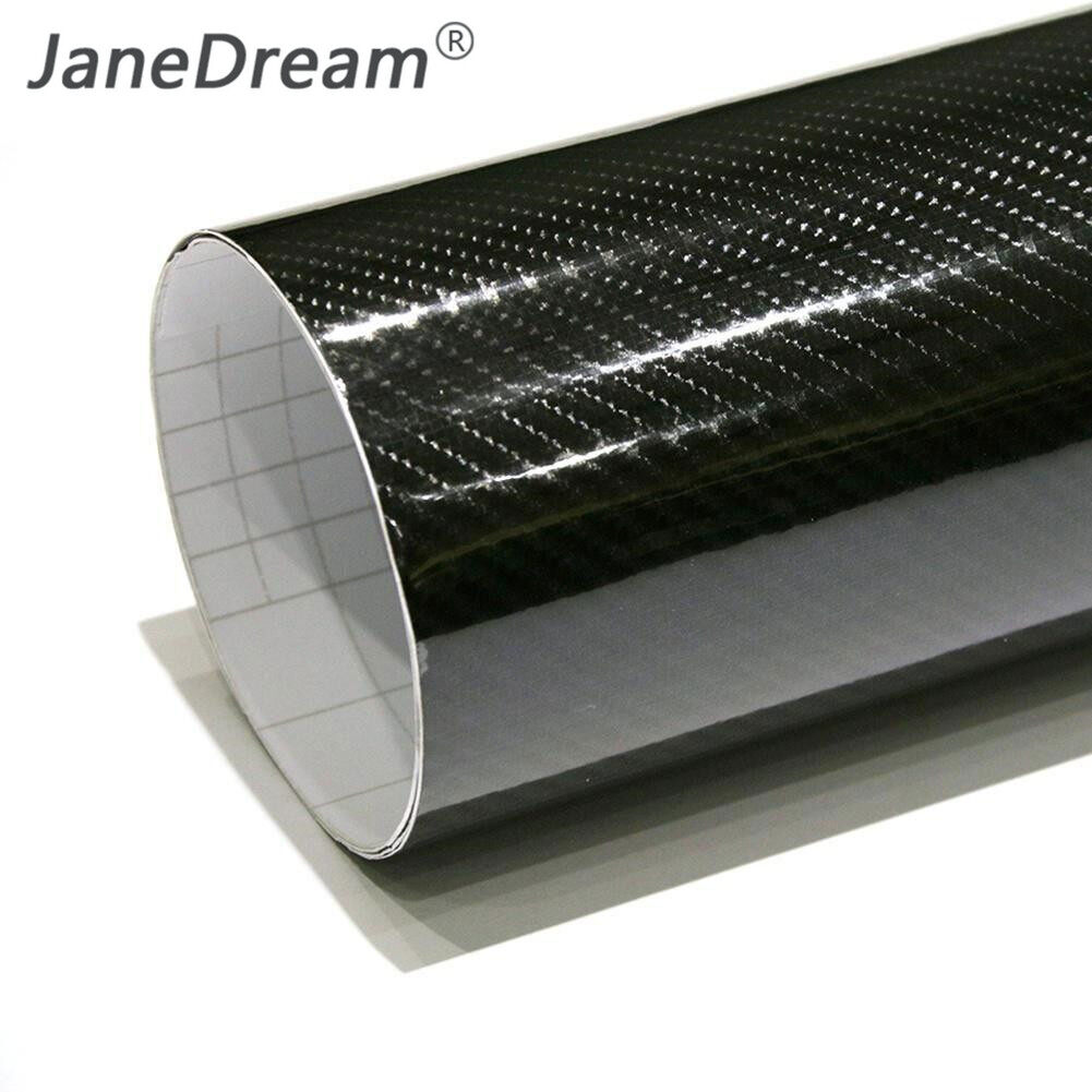 JaneDream 10cm to 30cm 60Inch 5D Carbon Fiber Vinyl Car Wrap Roll Sticker Decal Film 152CM