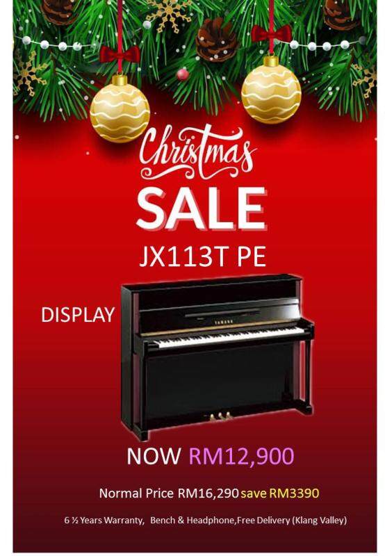 YAMAHA JX113T Polished Ebony Upright Piano Malaysia