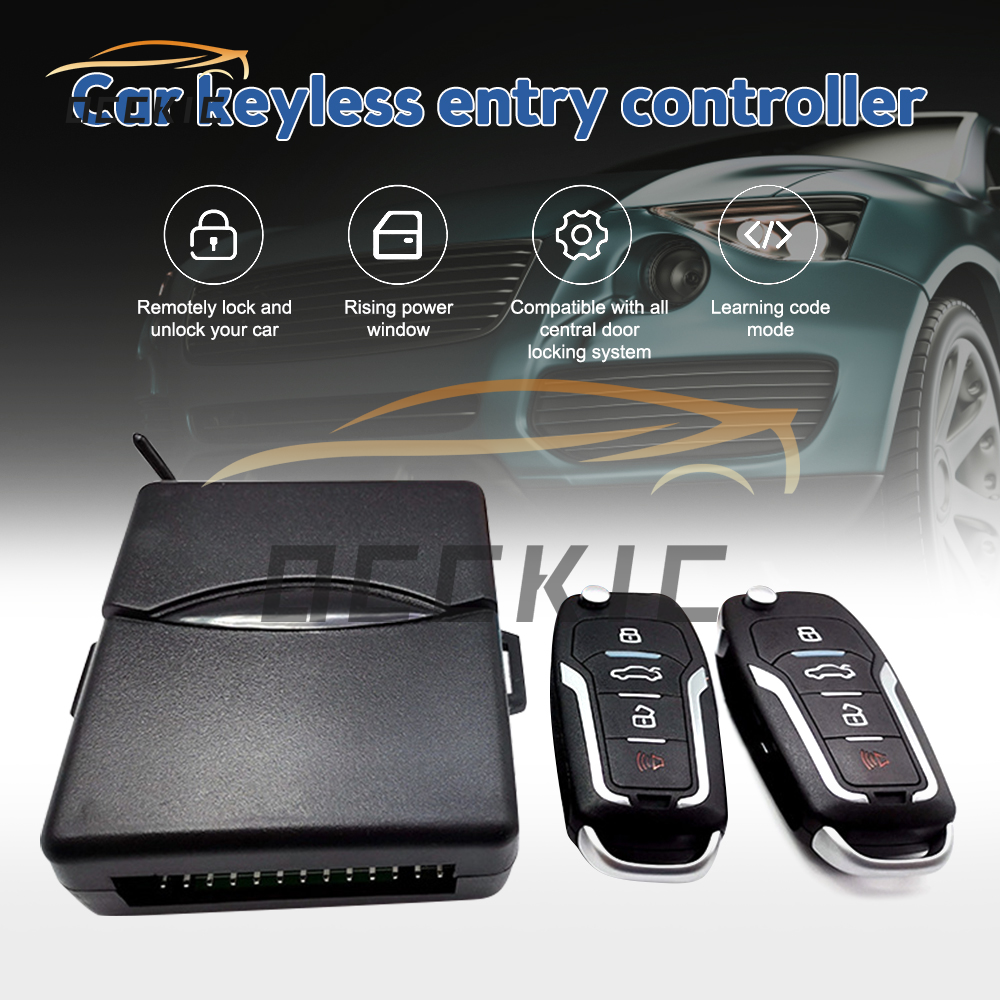 occkic Universal Car Door Lock Keyless Entry System with Trunk Release Button Remote Central Control Box Kit