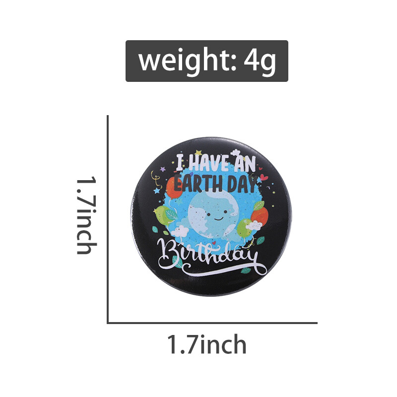 Ghim Cài Huy Hiệu Save The Planet Tráng Men