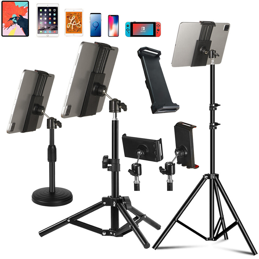 Adjustable Tripod Floor Stand Tablet Holder Stand for