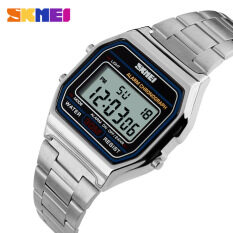 Skmei Men’s Retro Business Watch Waterproof Electronic Watch Trendy Personality Men’s Watch Steel Belt Lightweight Watch