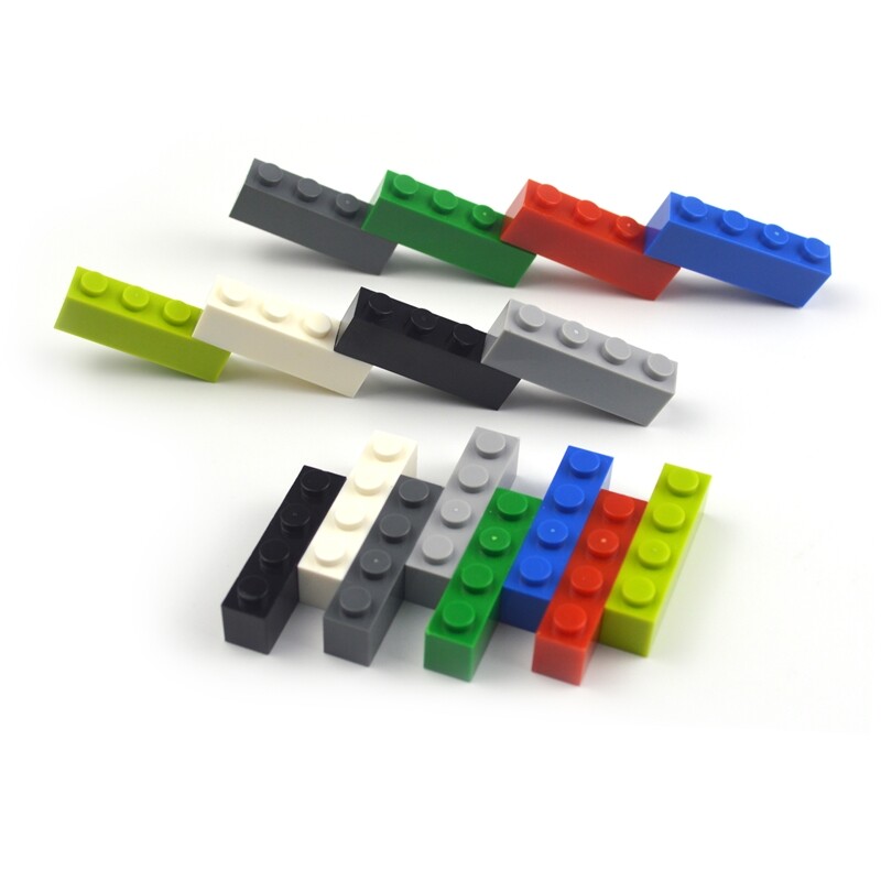 Wuhui 100g60pcs Diy Building Blocks Figures Thick Bricks 1x4 Dots Educational Creative Plastic Toys Compatible With Leduo For Children Building Bricks Kids Toy Toys For Boys Girls Compatible With All Brands