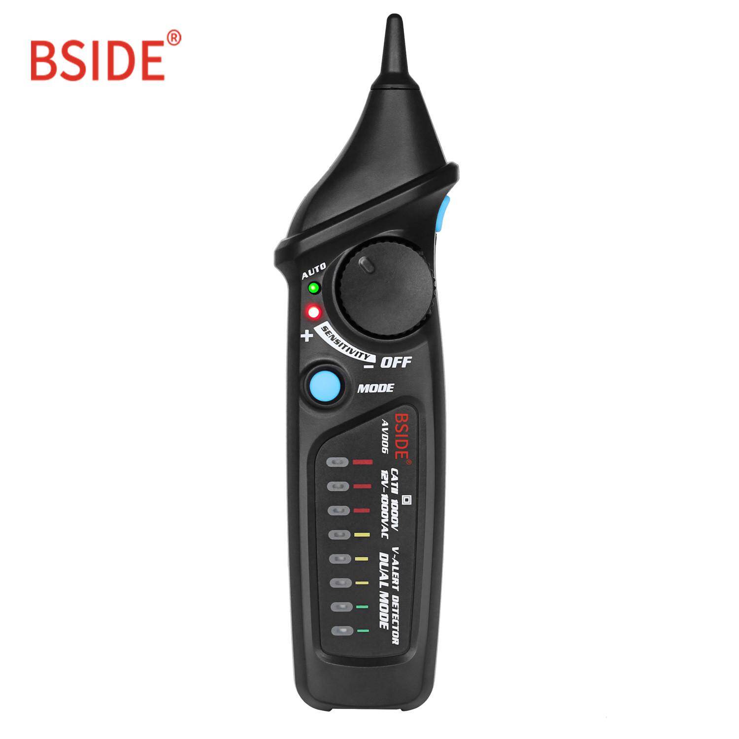 BSIDE AVD06 Dual Mode Non-contact Voltage Detector AC 12-1000V Auto/Manual NCV Tester Live Wire Check Sensitivity Adjustable
