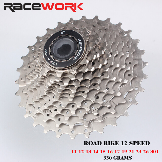 RACEWORK Road Bike 12 Speed Cassette Freewheel 11-30T Sprocket Steel Bicycle Free Wheels For SHIMANO