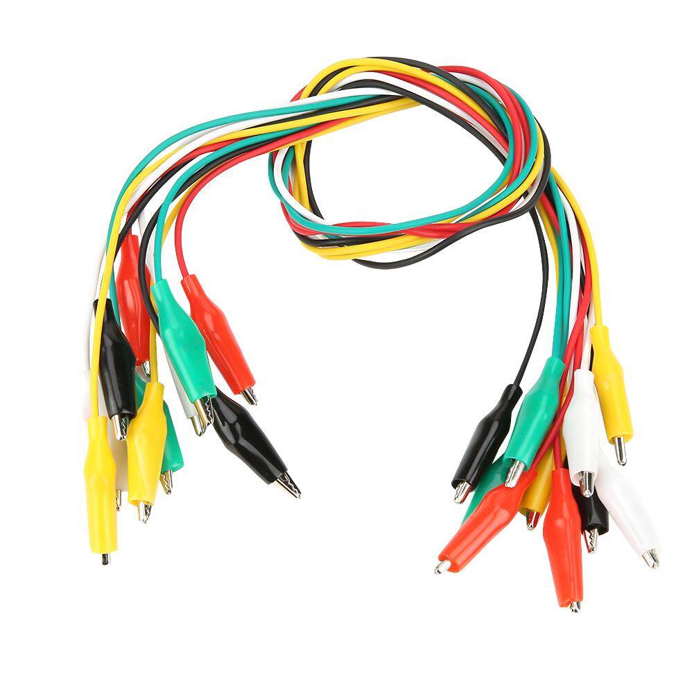 10pcs 50cm Crocodile Clip Number 35mm Double-ended Crocodile Clips Cable