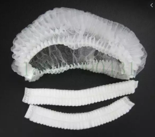 100pcs/bag Double Elastic Disposable Non-woven Hair Net/ Clip Cap/Bouffant  Cap/Anti Dust Clip -White | Lazada