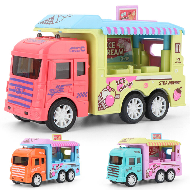 [Ready Stock] Children's Sales Car Hamburger Car Play House Shopping Fast Food Cart Truck Toy Boy Toy Car