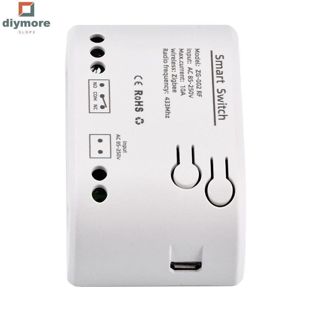 Ziqqucu  Zigbee Wireless RF Remote Control Relay Switch Support Goolge Home Voice Assistant Control AC85-250V 1CH