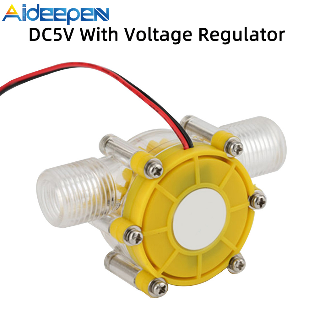 Original Aideepen DC 5V/12V/80V Micro Hydro Generator DC Water Flow Generator Turbine Generator Hydroelectric Tap Water Flow Hydraulic DIY