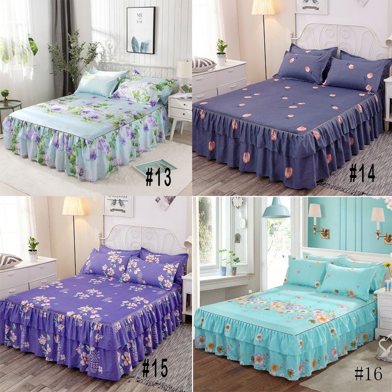 Ga Trải Giường Vừa Vặn Chân Váy Giường King Queen Mềm Mại Chống Trượt