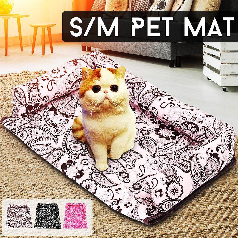 【Free Pengiriman + Flash Deal】pet Anjing Kucing Anak Anjing Matras Hangat Alas Lembut Tidur Bantal Rumah Cover Selimut Coklat Ukuran Sedang