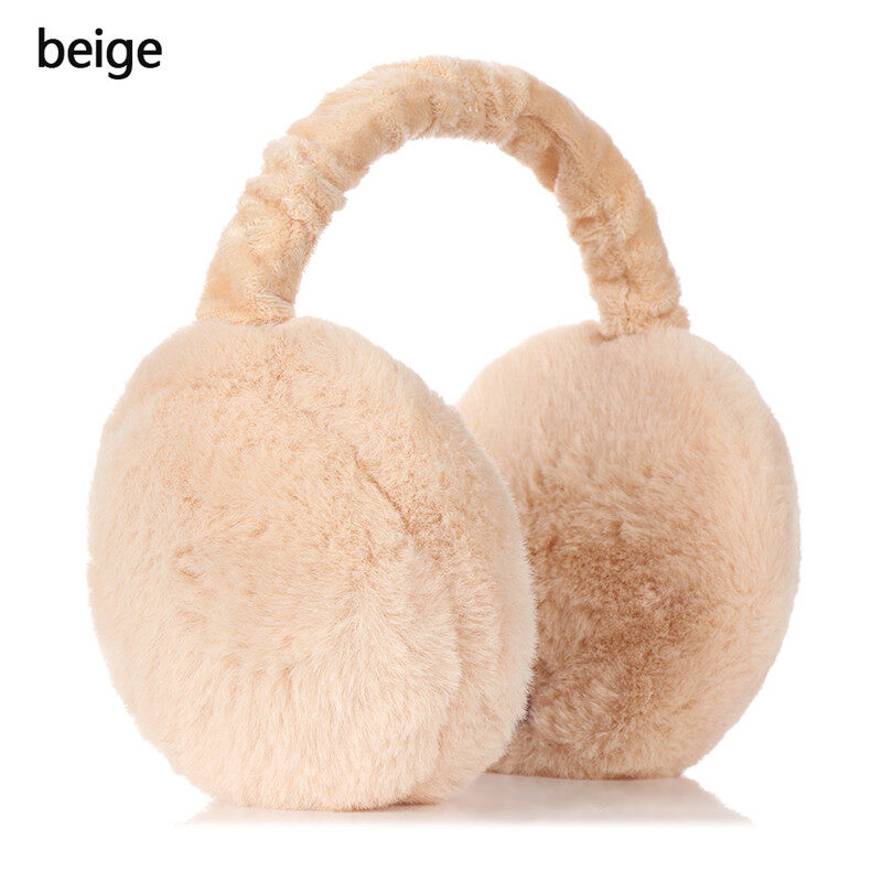 1Pc Soft Plush Ear Warmer Winter Warm Earmuffs for Women Men Fashion Solid Color Earflap Outdoor Cold Protection Ear-Muffs Ear Cover