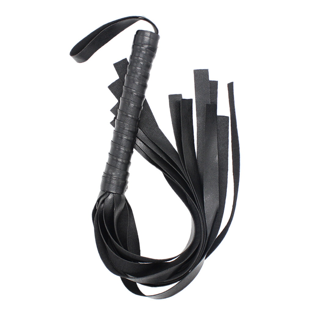 MagiDeal high quality leather slave roleplay whip flogger handle tassel couple game
