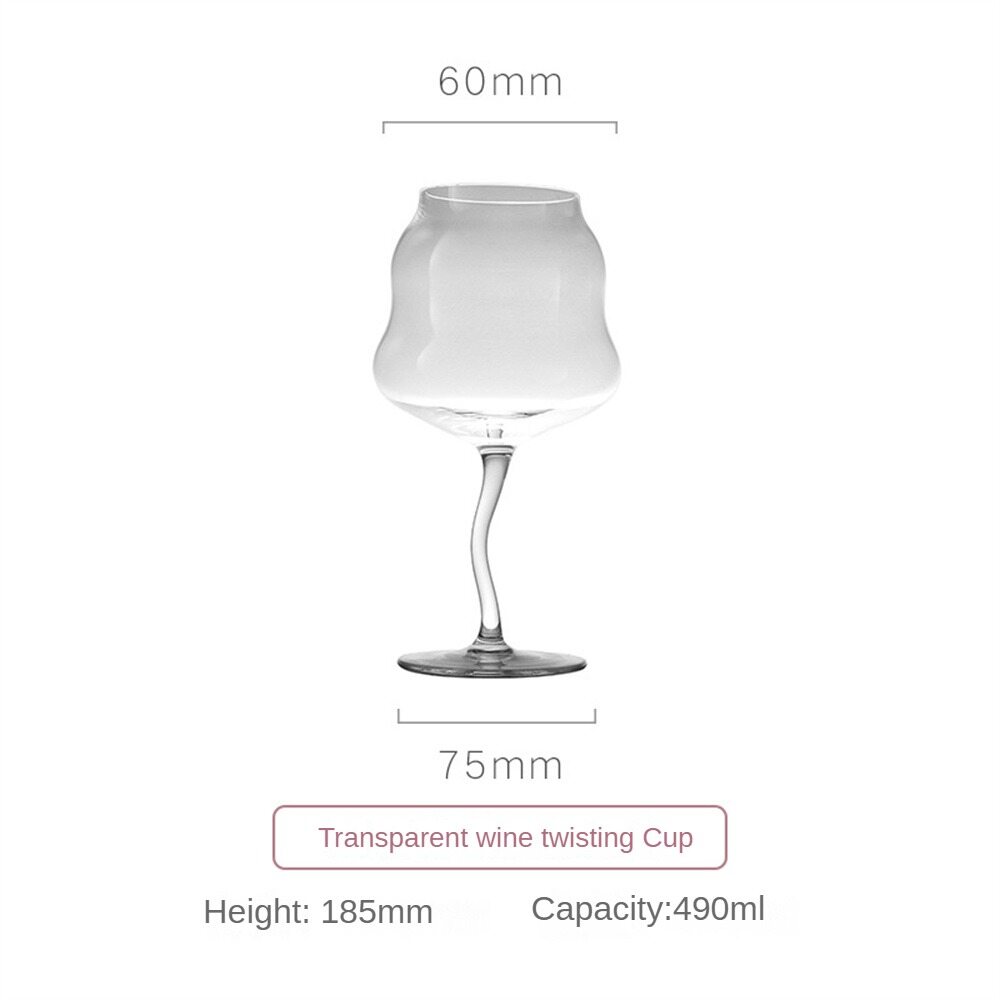 TTMU Vintage style spiral red wine glass red wine cup