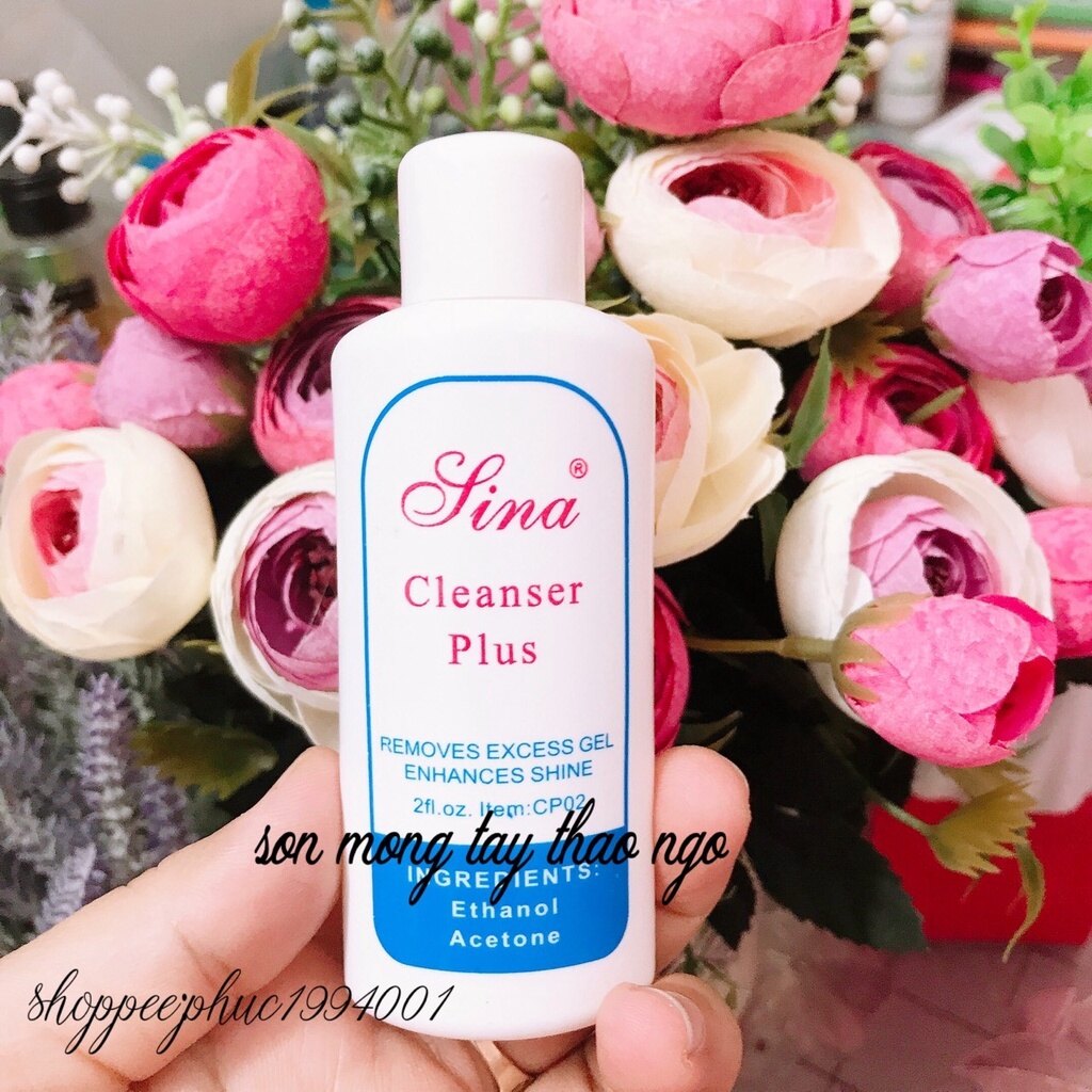 Nước Lau Gel Sina - Nước rửa cọ rửa gel móng chuyên dụng - Chai 60ml