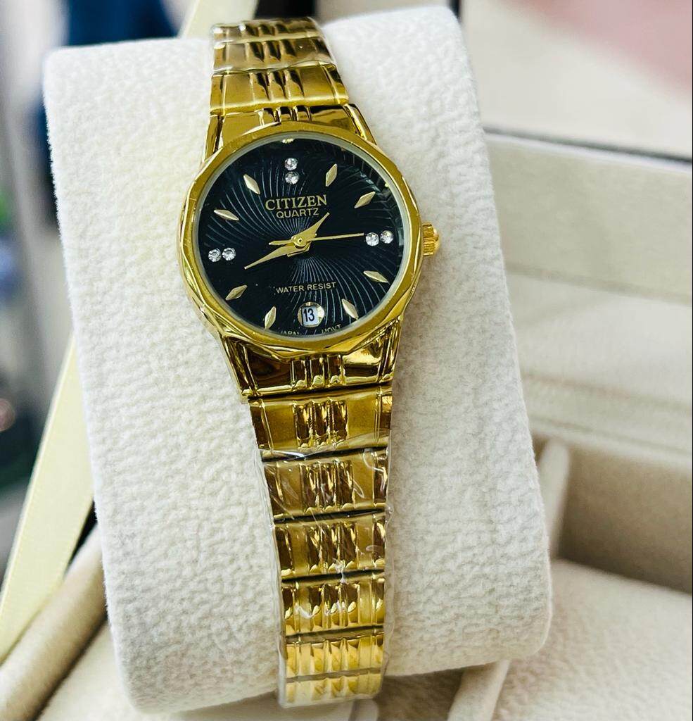 Citizen quartz 23k hot sale gold plated water resistant