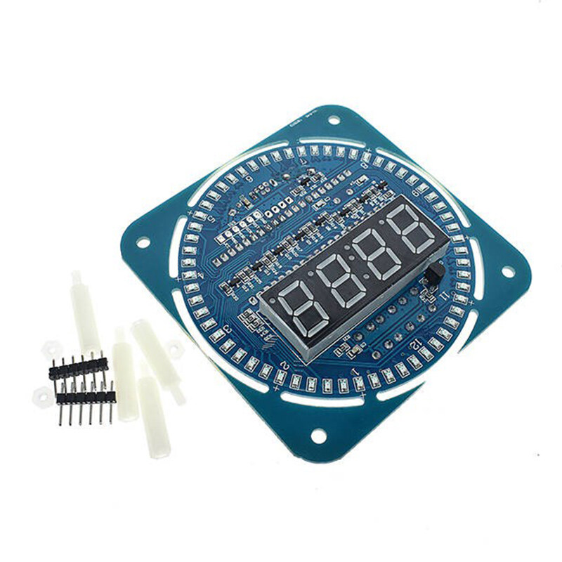 DS1302 creative temperature display clock DIY module rotating LED display electronic clock board