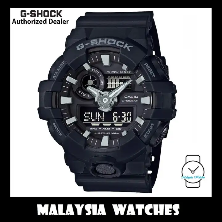 g shock ga 700 black red