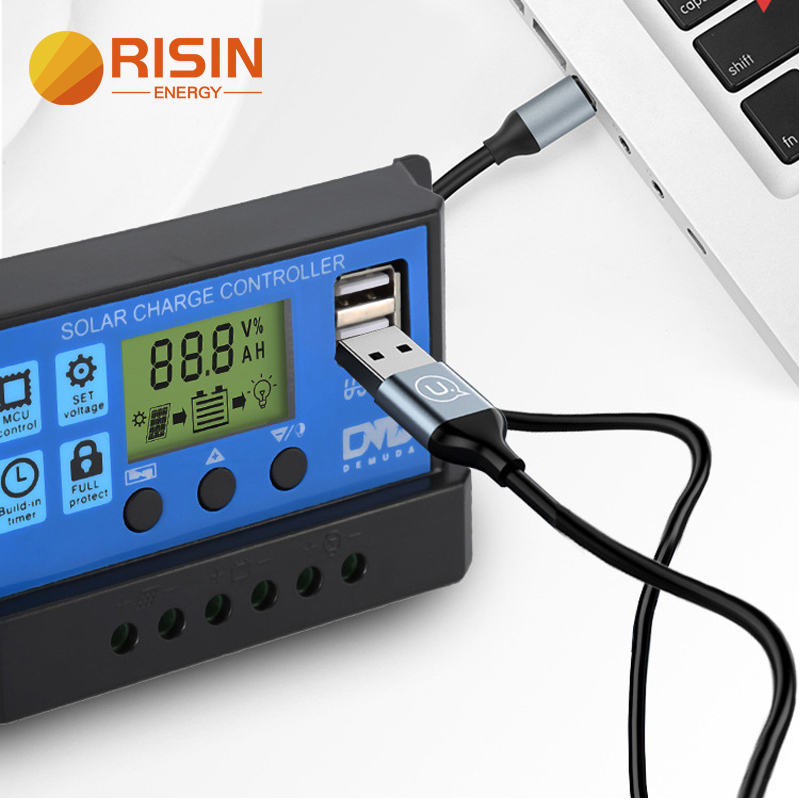 รับประกันคุณภาพ Risin Solar Charge Controller 10A 20A 30A 12V 24V PWM ...