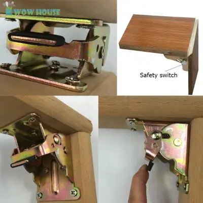Wow house Iron Folding Hinge Notebook Table Leg Brackets Desk Chair Feet Extension