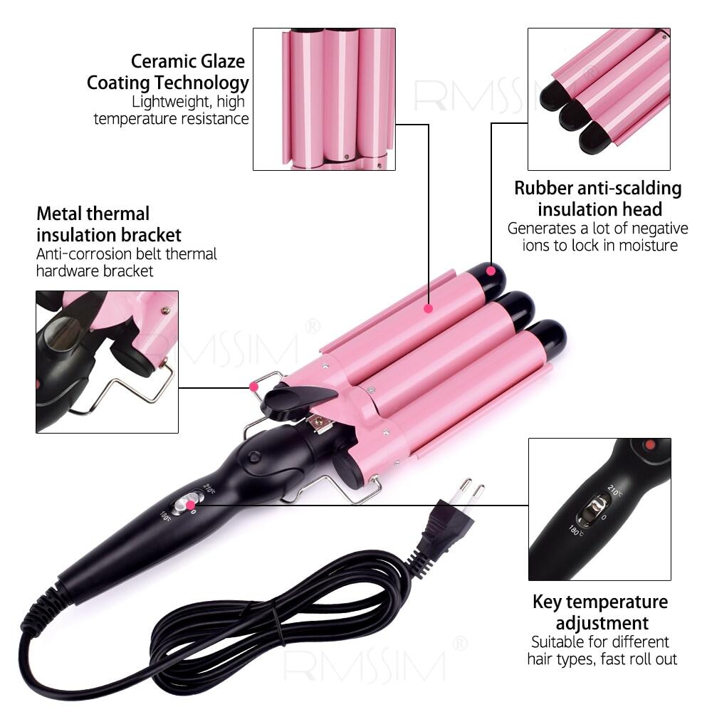 Curling Irons Wands for hair Professional Curling Iron Ceramic Triple