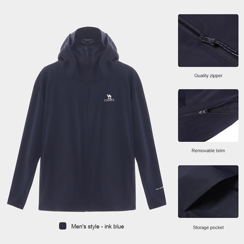 Cameljeans Summer Outdoor Sun Protection Clothing Men Ice Silk Jackets Anti-ultraviolet Anti-vinyl Windbreaker