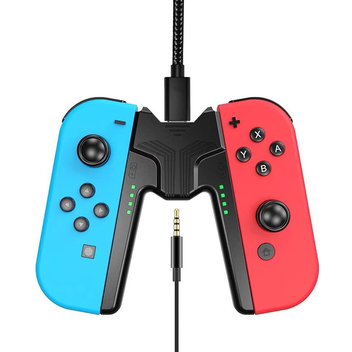 Tay Cầm Sạc Nhanh Hình Chữ V Cho Nintendo Switch Oled JoyCon Đế Sạc Bộ Điều Khiển NS Giá Đỡ Tay Cầm Chơi Game