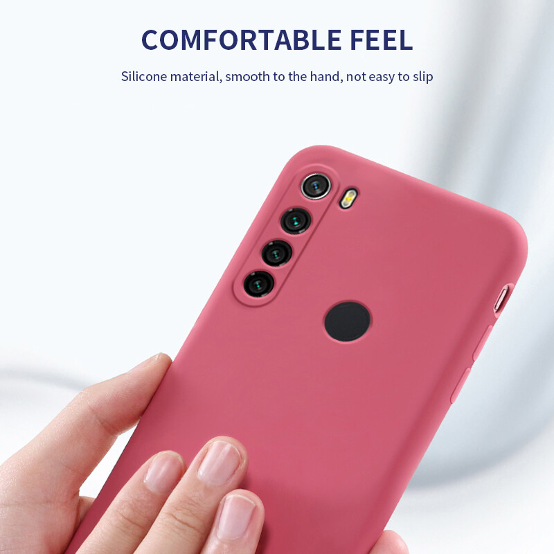 YBD case For Xiaomi Redmi Note 7 Pro Note 8 Accurate camera hole protection Casing ,Thin Soft Liquid Silicone Cover Candy Color Cases with free phone Lanyard