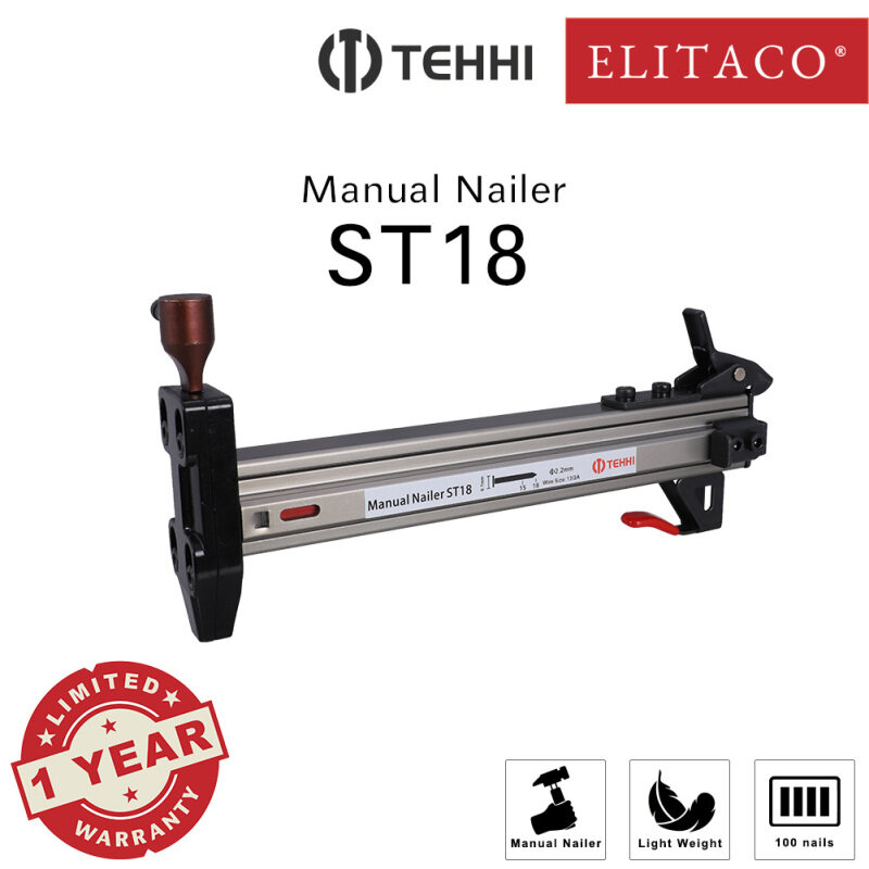 【ELITACO】Tehhi ST18 Wainscoting Concrete Manual Nailer Stapler Metal Cement Pallet Construction