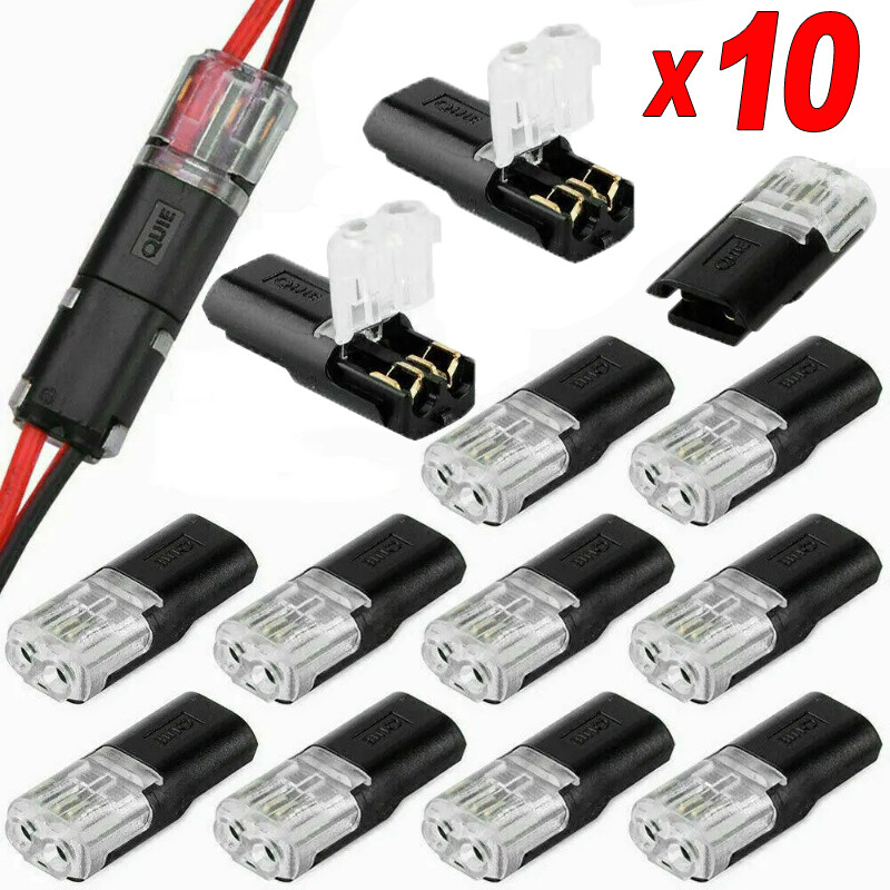 10 cái 2 Pin cách dây cắm cáp Snap kết nối xe không thấm nước solderless đường dây nối điện dải nhanh chóng Splice kết nối thiết bị đầu cuối kẹp