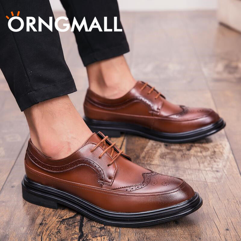 ORNGMALL New Men Formal Party Shoes Men Shoes High Quality Dress Shoes Office Business Shoes