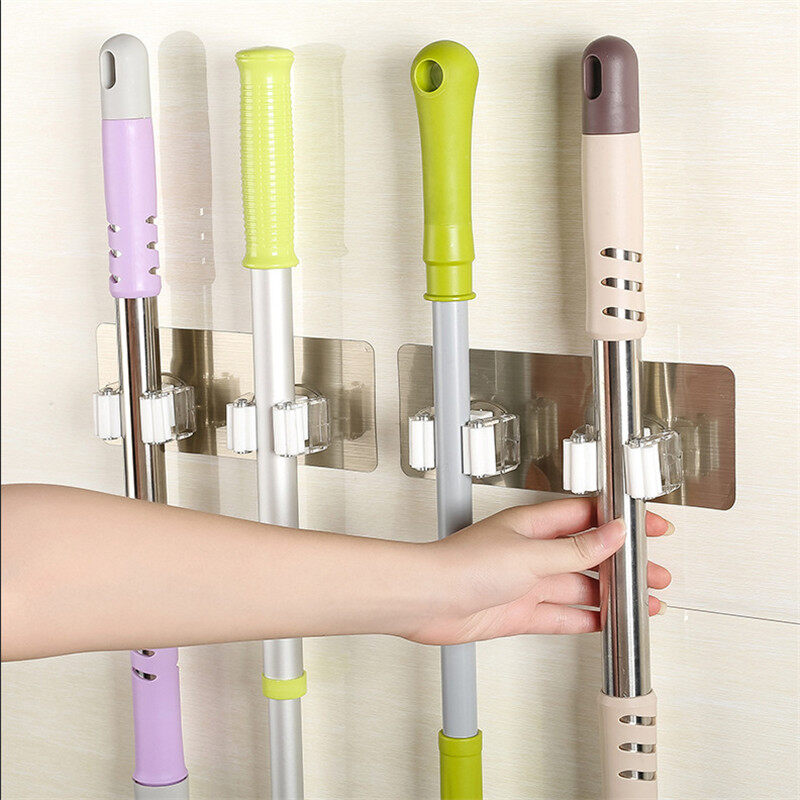 Giá Treo Chổi Lau Nhà Bếp Giá Xếp Đồ Gắn Tường Dụng Cụ Giá Treo Chổi