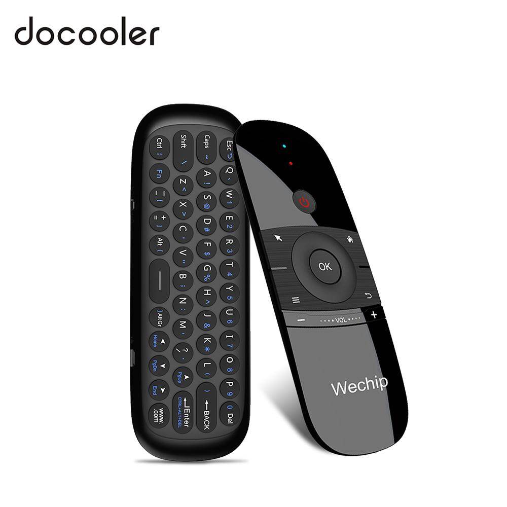 Docooler Wechip W1 2.4G Air Mouse Wireless Keyboard Remote Control Infrared Remote Learning 6-Axis Motion Sense w/ USB Receiver for Smart Android  BOX Laptop PC