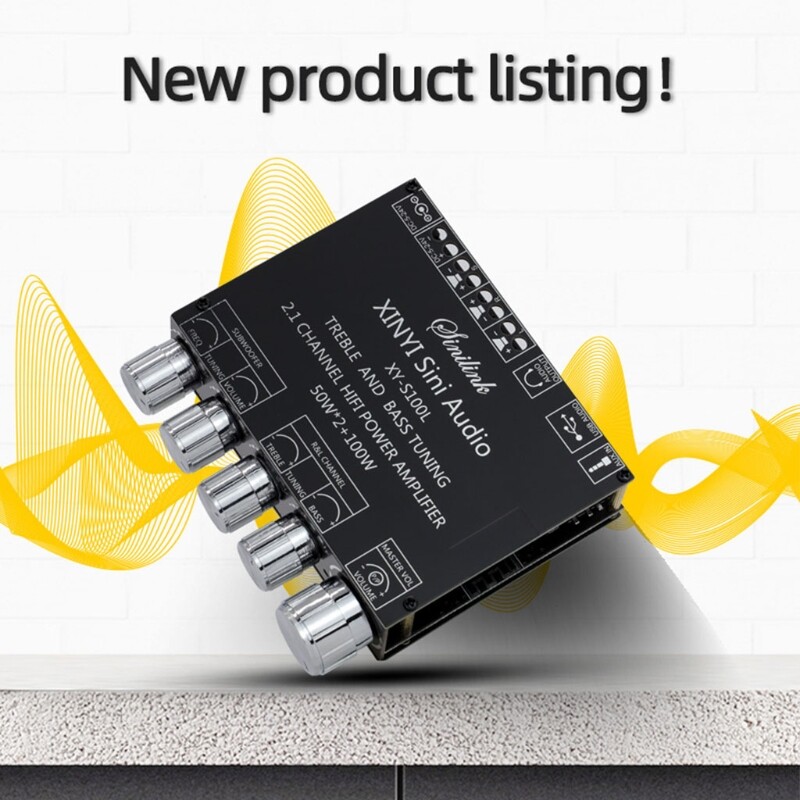 XY-S100L 2.1 Channel Adjustable Bluetooth-compatible Digital Power Amplifier Module Electronics with Treble and Bass