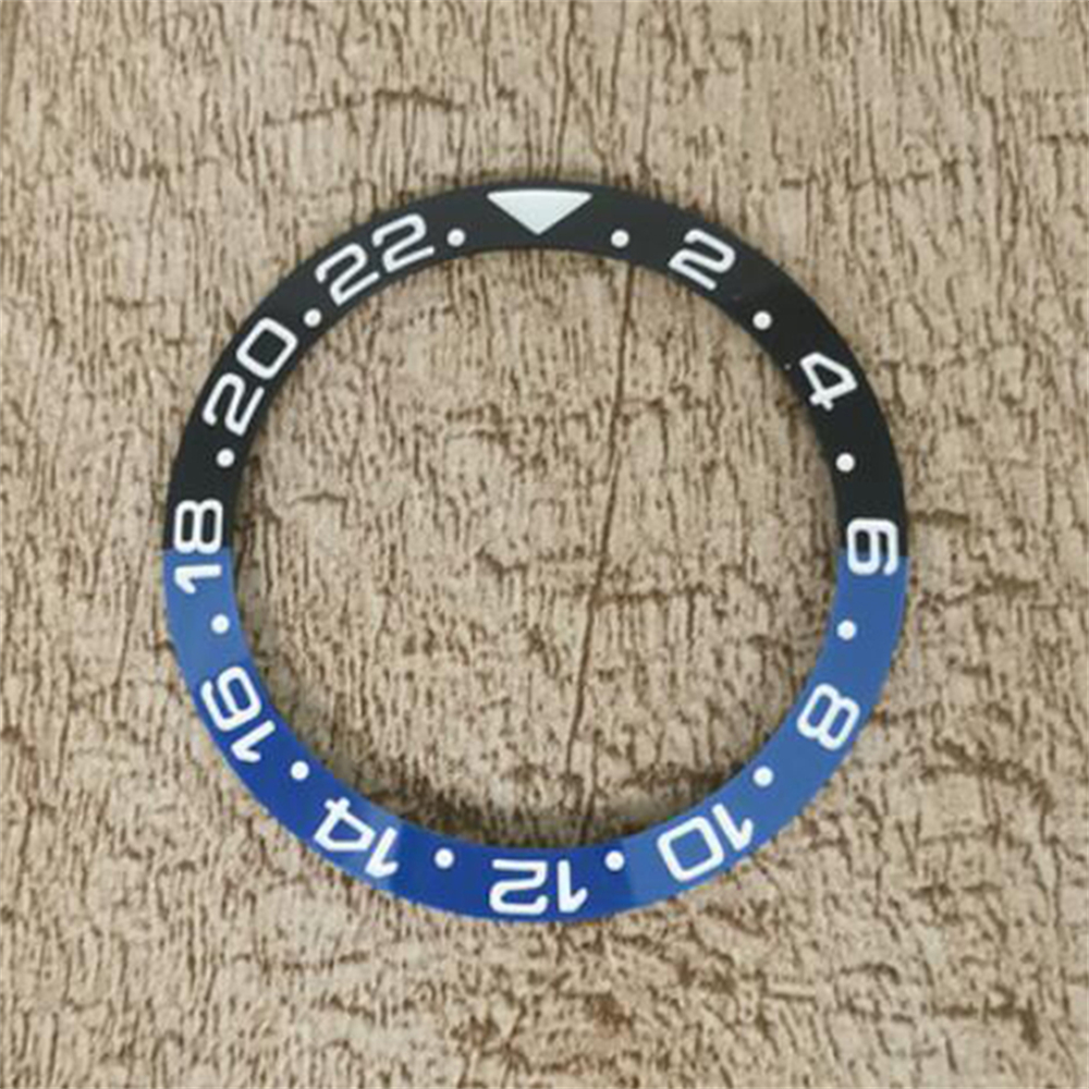 Dual-color ceramic watch bezel outer diameter 38mm inner diameter 30.5mm for our 40mm sub watch case