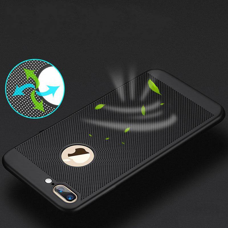 Ốp Lưng Tản Nhiệt Siêu Mỏng Dành Cho iPhone 8 Plus Ốp Lưng Điện Thoại Siêu Mỏng PC Cứng Mờ Thoáng Khí Có Lỗ
