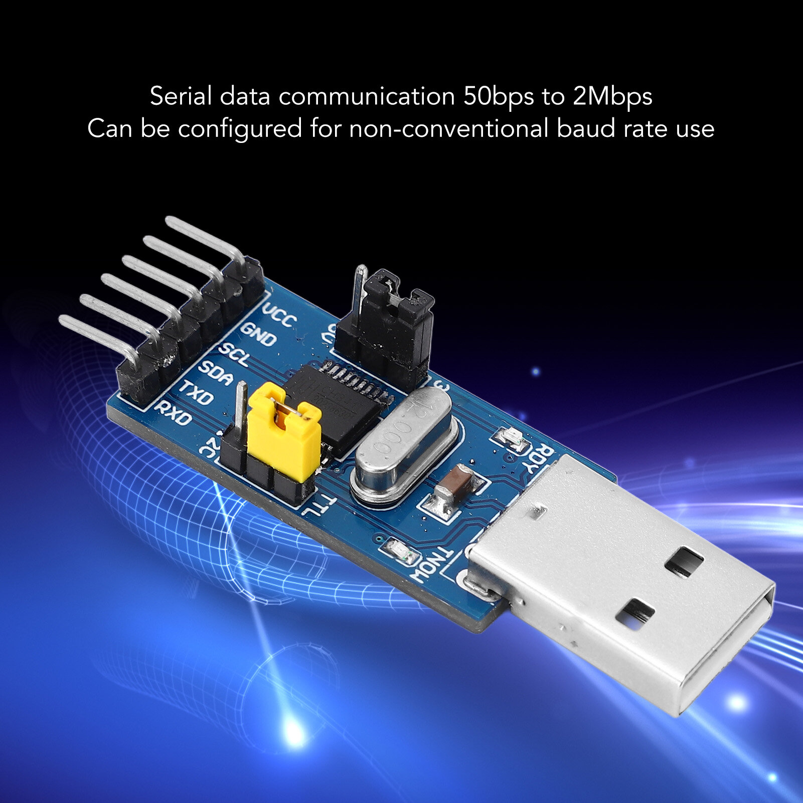 USB To I2C Converter Module, USB To UART Converter Adapter Module Portable Jumper Wire for Laboratories