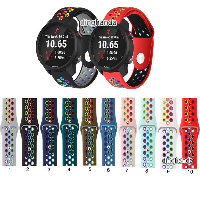 For Mibro T1 20mm Dây đeo sillicon dây đeo cho Garmin vivomove HR/vivoactive 3 5 6 music/Forerunner 570 42mm 55 158 245 645 165 music/Venu SQ 2/Venu SQ music/Venu 2Plus