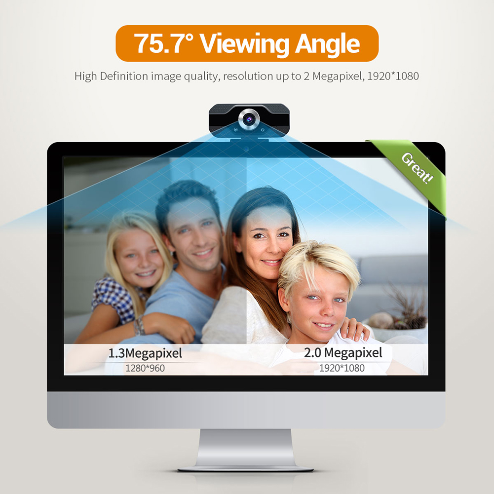 Webcam Camera Web HD 1080P Quay Video Cắm Và Phát USB Cho Máy Tính Xách Tay