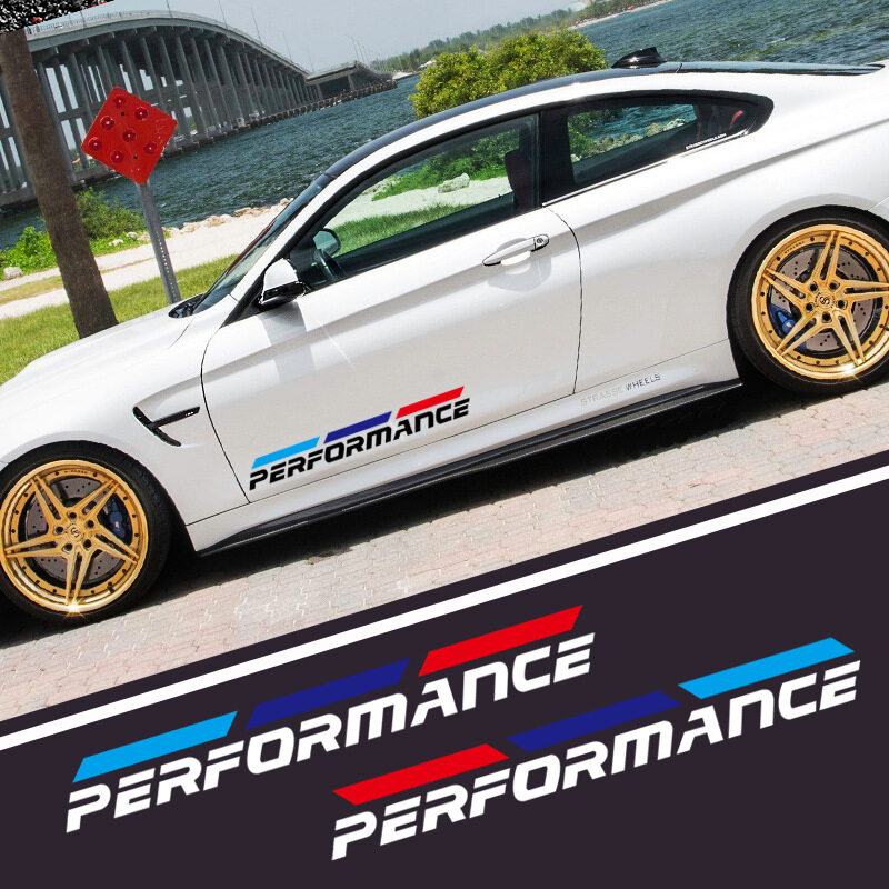 2Pcs Xe Nhãn Dán Thân Xe Xe Huy Hiệu Trang Trí Biểu Tượng Decal Xe Styling Đối Với BMW M3 M5 M6 X1 X3 X5 E34 E39 E36 E60 E90 E46 F30 F10