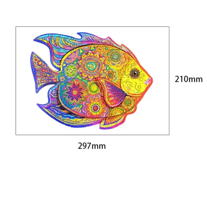 wooden jigsaw puzzle majestic wolf