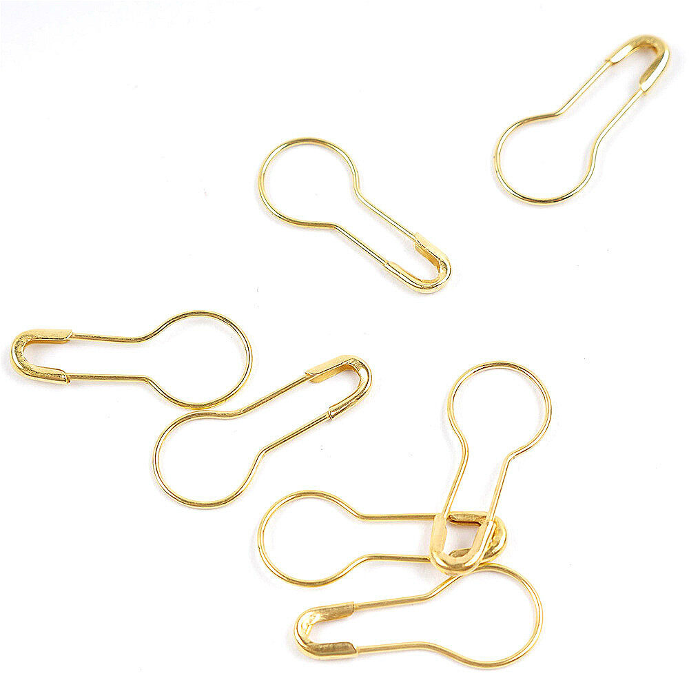200pcs Gourd Pins Safety Pins Calabash Bulb Pear Shape Craft Pins
