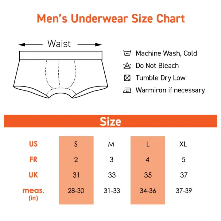 mens boxer sizes