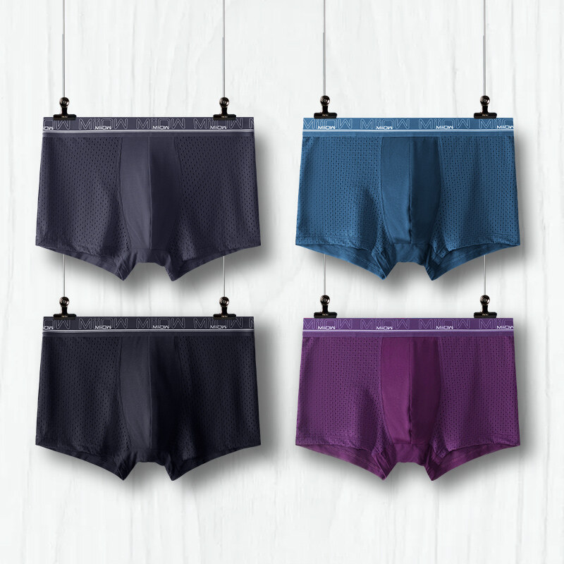 Cmenin miiow 4pcs mới quần lót nam sexy quần đùi quần đùi lưới mềm polyester trunk người đàn ông đồ lót boxer nam quần lót nam m1012