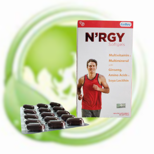 N'RGY Softgels Multivitamin & Mineral with Ginseng, Amino Acids & Soya