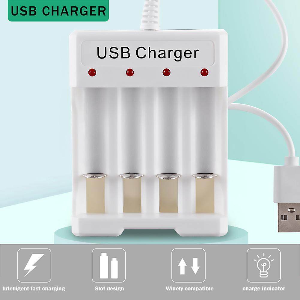 Bộ Sạc Pin USB Thông Minh AA/AAA Sạc Nhanh 4 Khe Để Điều Khiển Từ Xa Micro Đồ Chơi Máy Ảnh V. V.